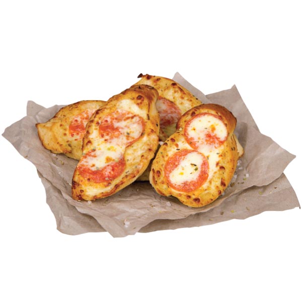 Garlic bread with Cheese and ham or pepperoni &#40;salami&#41;